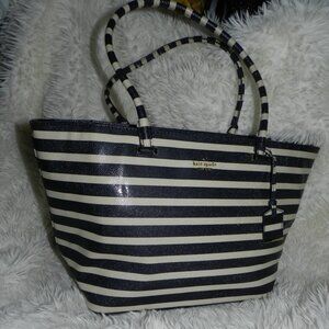Kate Spade Seaside Navy Stripe Harmony O Tote🆕SHIPS FAST🏃‍♀💨⚡🚚
